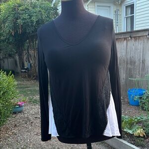 Elegant Black and White Women's Top